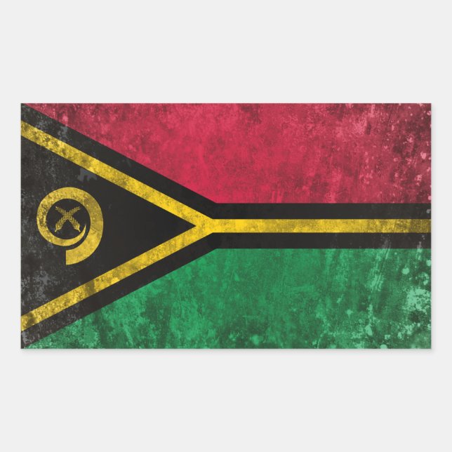 Pegatina Rectangular Vanuatu (Anverso)