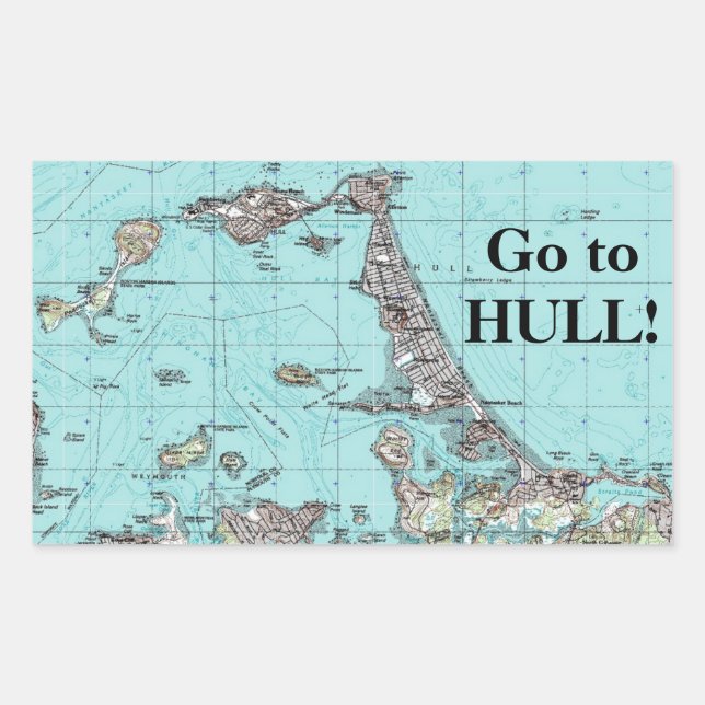 Pegatina Rectangular ¡Ve a Hull! (Anverso)