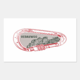 Pegatina Rectangular Vedauwoo Climbing Carabiner