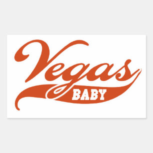 Pegatina Rectangular Vegas Baby