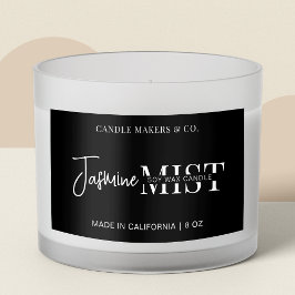 Pegatina Rectangular Vela blanca negra profesional de escritura moderna