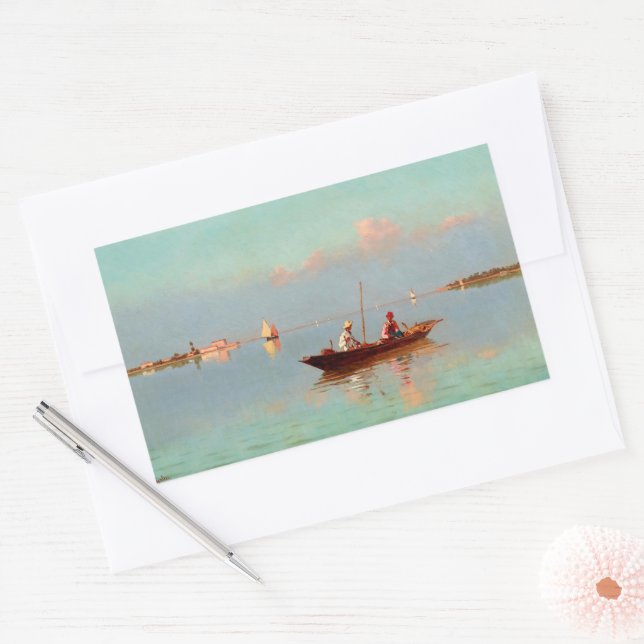 Pegatina Rectangular Venecia, en la laguna (Sobre)