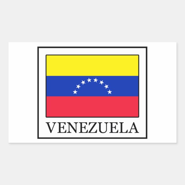 Pegatina Rectangular Venezuela (Anverso)