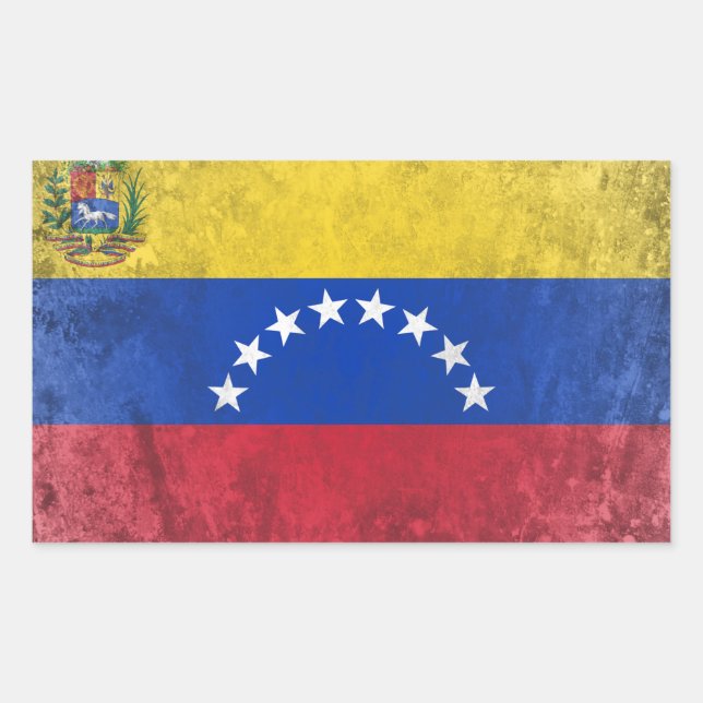 Pegatina Rectangular Venezuela (Anverso)