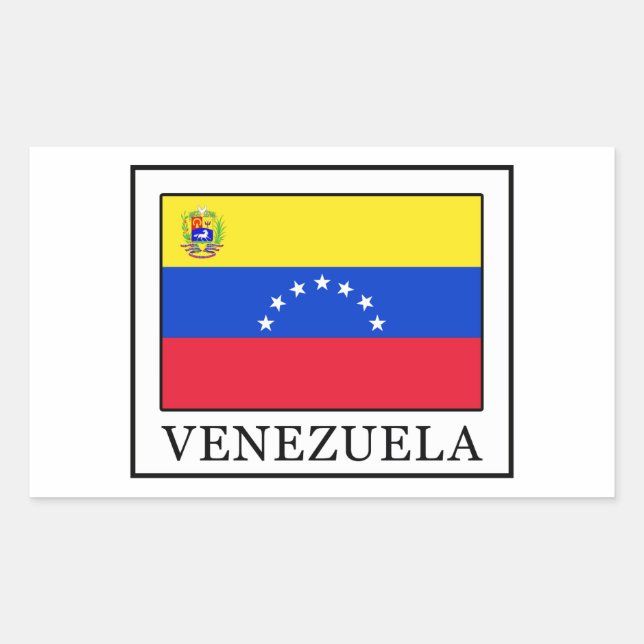 Pegatina Rectangular Venezuela (Anverso)