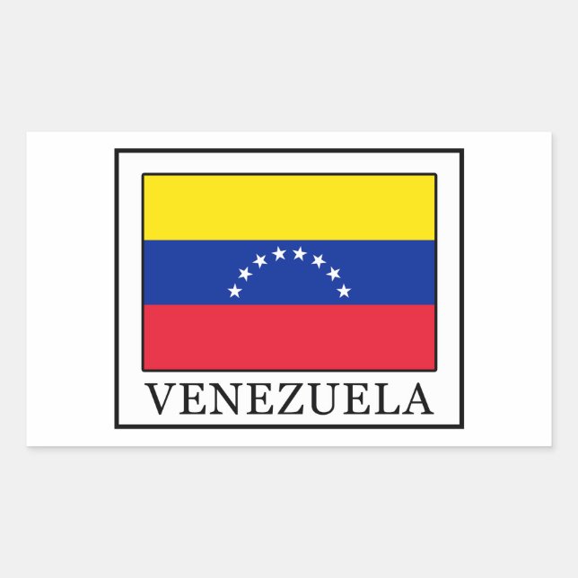 Pegatina Rectangular Venezuela (Anverso)