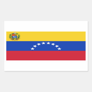 Pegatina Rectangular Venezuela/bandera venezolana