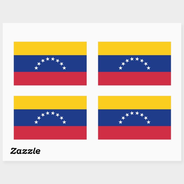 Pegatina Rectangular Venezuela flag stickers (Hoja)