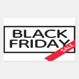 Pegatina Rectangular Venta moderna y mínima de Black Friday