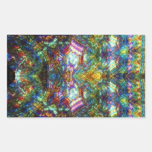 Pegatina Rectangular Ventana de vidrio manchado