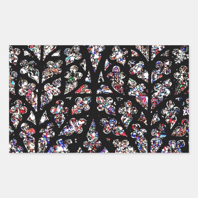 Pegatina Rectangular Ventana de vidrio mantenida (Anverso)