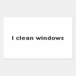 Pegatina Rectangular Ventanas limpias I