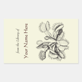Pegatina Rectangular Venus Flytrampa Bookplate
