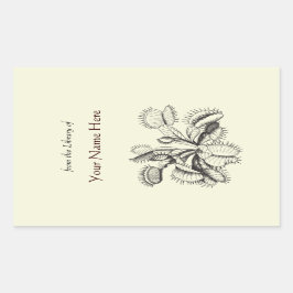 Pegatina Rectangular Venus Flytrampa Bookplate