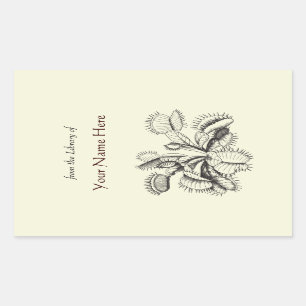 Pegatina Rectangular Venus Flytrampa Bookplate