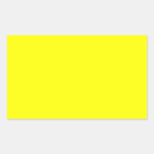 Pegatina Rectangular Verdadero Delight Fluo Amarillo para Personalizar