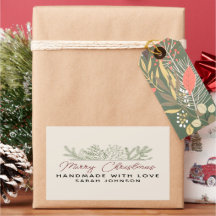 Verdor de invierno Feliz Navidad hecho a mano