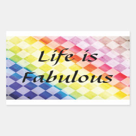 Pegatina Rectangular Verificadores del arco iris