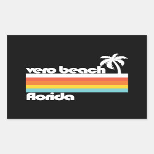 Pegatina Rectangular Vero Beach Florida