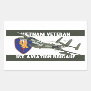 Pegatina Rectangular Veterano vietnamita Mohawk
