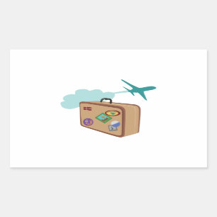 Pegatina Rectangular Viaje