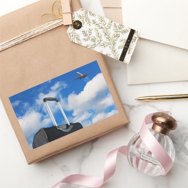 Pegatina Rectangular Viajes (Regalar)