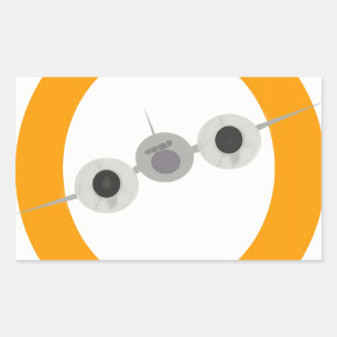 Pegatina Rectangular Viajes aéreos de época