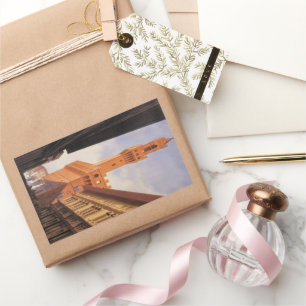 Pegatina Rectangular Viajes antiguos, Palazzo Vecchio, Florencia, Itali