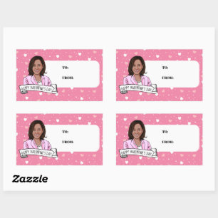 Pegatina Rectangular Vicepresidenta Kamala Harris El día de San Valentí