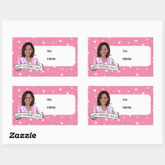 Pegatina Rectangular Vicepresidenta Kamala Harris El día de San Valentí