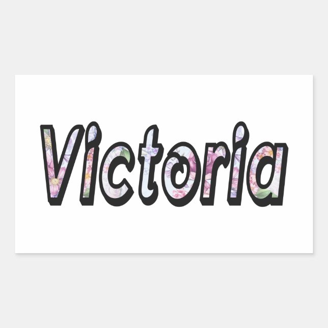 Pegatina Rectangular victoria (Anverso)