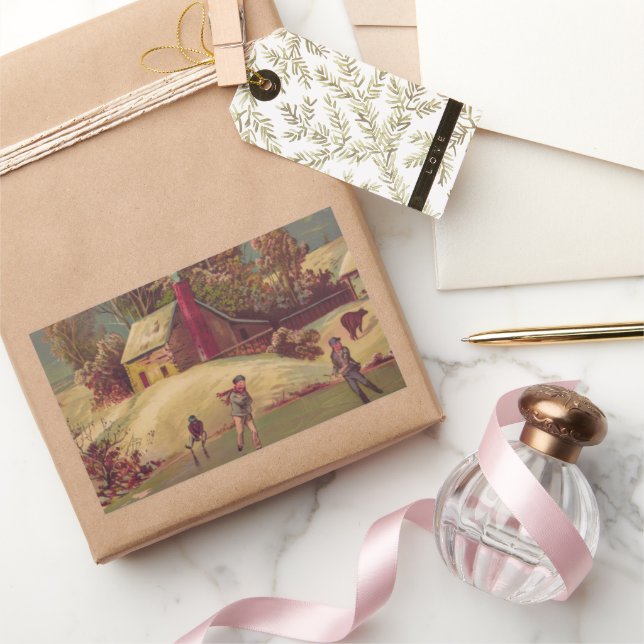 Pegatina Rectangular Vida de cosecha estadounidense (Regalar)