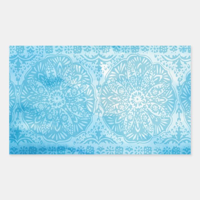 Pegatina Rectangular Vida de piña III (Anverso)