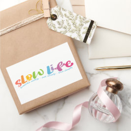 Pegatina Rectangular Vida lenta