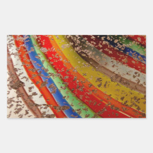 Pegatina Rectangular Vidrio del arte del arco iris