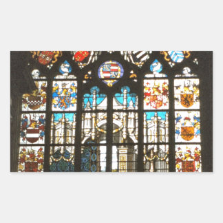 Pegatina Rectangular Vidrio medieval con manchas, Holanda