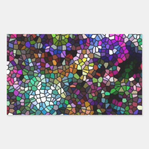 Pegatina Rectangular Vidrio roto