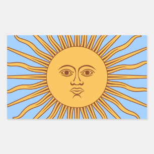 Pegatina Rectangular Viene el Decor de iconos de Sun