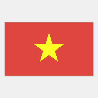 Pegatina Rectangular Vietnam - Bandera Vietnamita