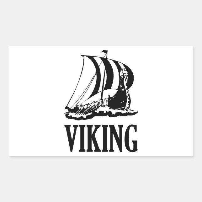 Pegatina Rectangular Viking (Anverso)