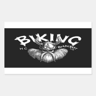 Pegatina Rectangular Viking Biking