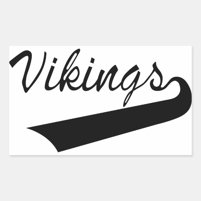 Pegatina Rectangular Vikings (Anverso)
