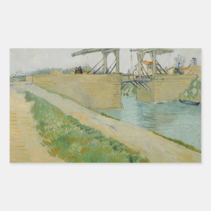 Pegatina Rectangular Vincent van Gogh - El puente de los Langlois