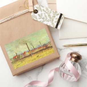 Pegatina Rectangular Vincent van Gogh - Fábricas en Asnieres