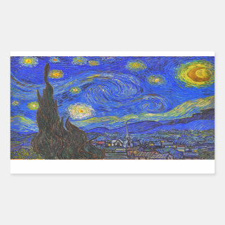 Pegatina Rectangular Vincent van Gogh - La noche estrellada (1889)
