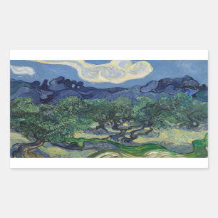 Pegatina Rectangular Vincent van Gogh - Los Olivos