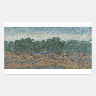 Pegatina Rectangular Vincent van Gogh - Olive Grove