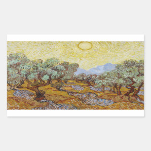 Pegatina Rectangular Vincent van Gogh - Olivos