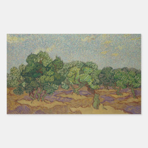 Pegatina Rectangular Vincent van Gogh - Olivos