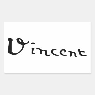 Pegatina Rectangular Vincent Van Gogh Signature